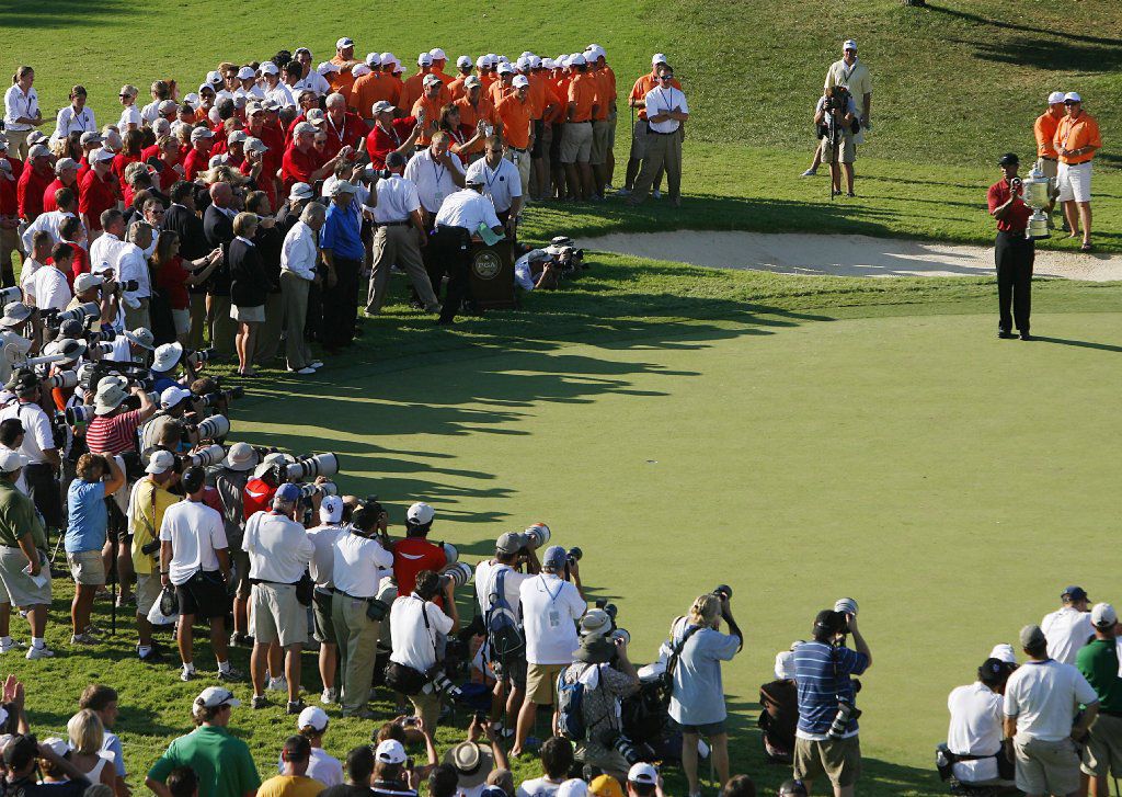 Tiger Woods winning 2007 PGA Championship rounds at Tulsa's Southern Hills